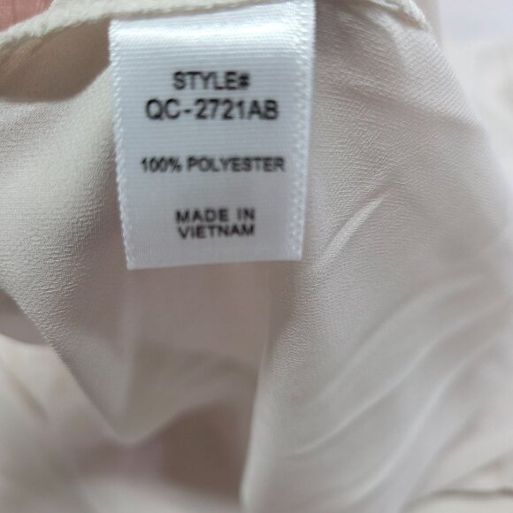 Zenana Pleated Kimono Cardigan Open Front Lightweight Women M Beige Chiffon - Picture 9 of 10